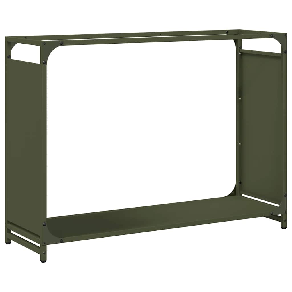 Firewood Rack Olive Green 90x28x65 cm Cold-rolled steel