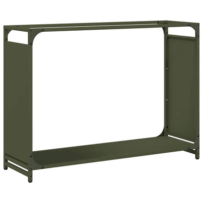 Firewood Rack Olive Green 90x28x65 cm Cold-rolled steel