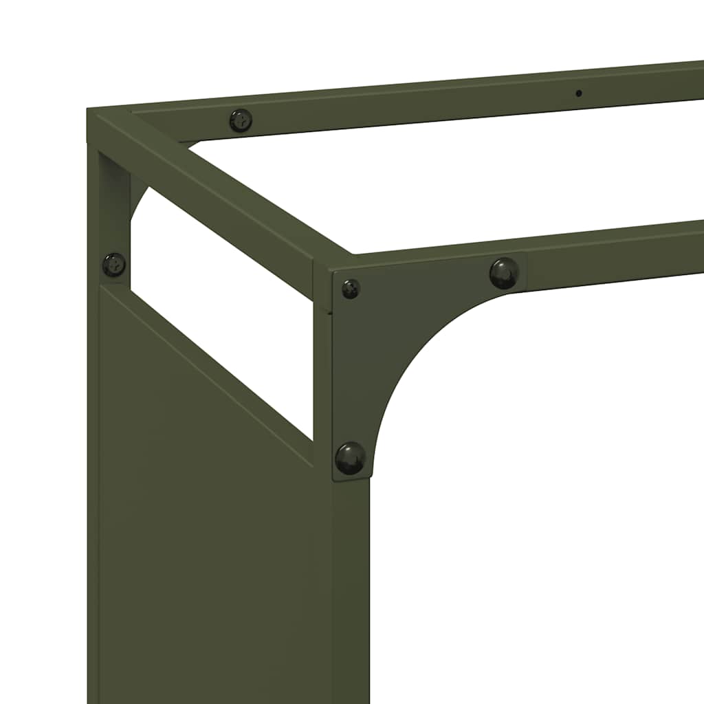 Firewood Rack Olive Green 90x28x65 cm Cold-rolled steel