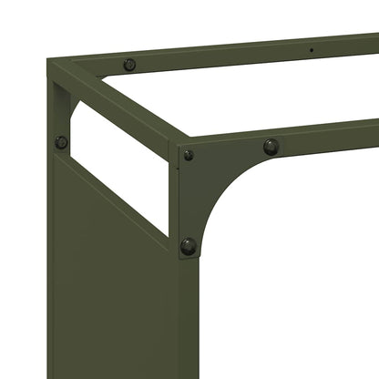 Firewood Rack Olive Green 90x28x65 cm Cold-rolled steel
