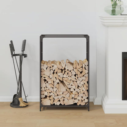 Firewood Rack Black 60x28x90 cm Cold-rolled steel