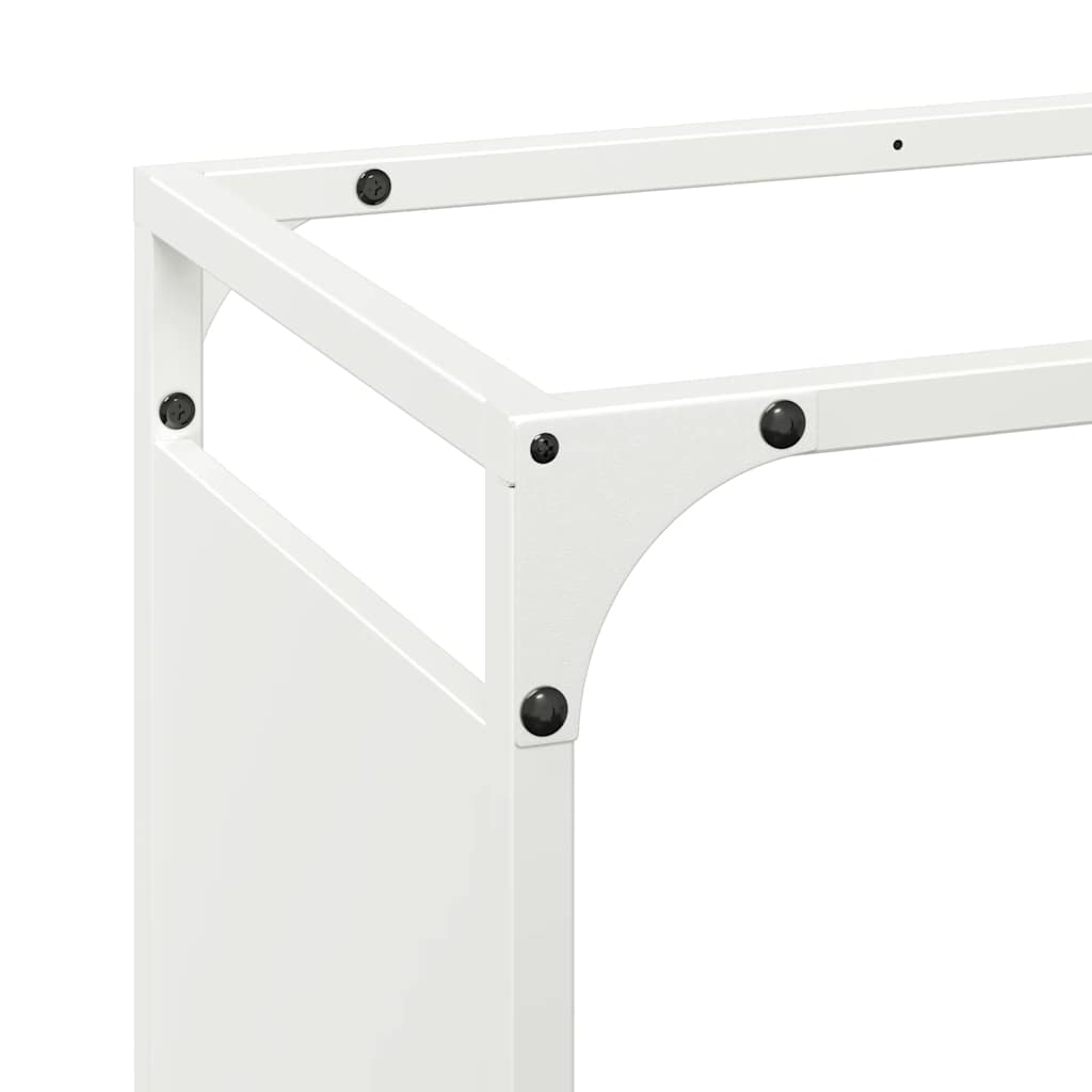 Firewood Rack White 60x28x90 cm Cold-rolled steel