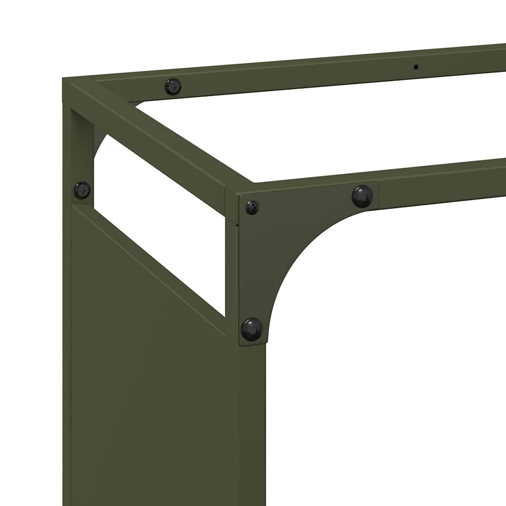 Firewood Rack Olive Green 60x28x90 cm Cold-rolled steel