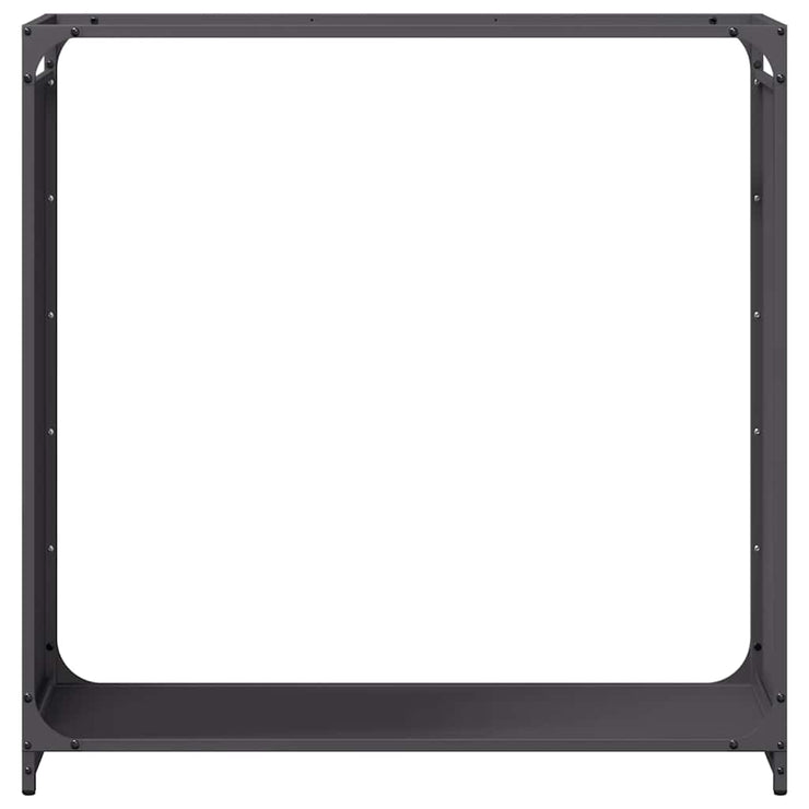 Firewood Rack Black 90x28x90 cm Cold-rolled steel