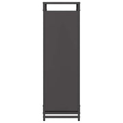 Firewood Rack Black 90x28x90 cm Cold-rolled steel