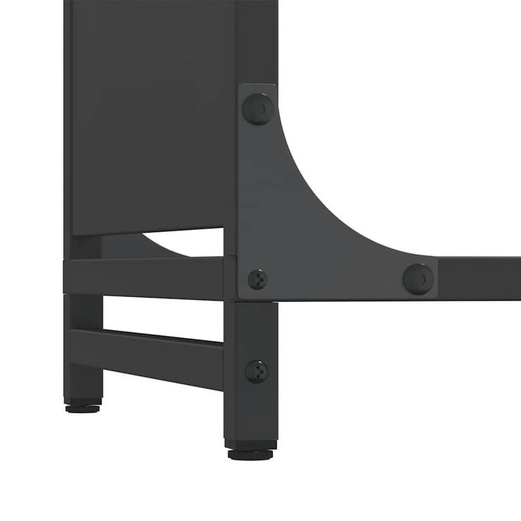 Firewood Rack Black 90x28x90 cm Cold-rolled steel