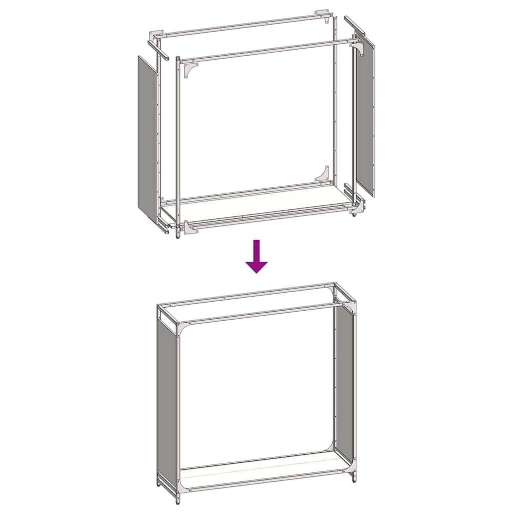 Firewood Rack Black 90x28x90 cm Cold-rolled steel