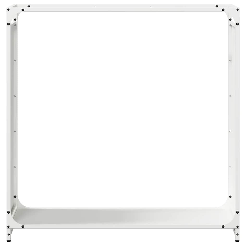 Firewood Rack White 90x28x90 cm Cold-rolled steel