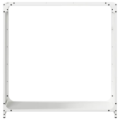 Firewood Rack White 90x28x90 cm Cold-rolled steel