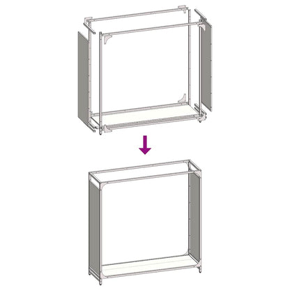 Firewood Rack White 90x28x90 cm Cold-rolled steel