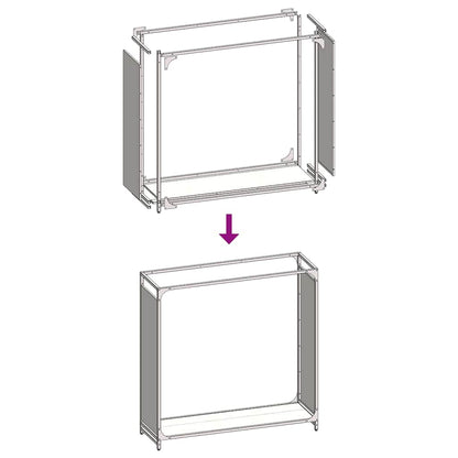 Firewood Rack Anthracite 90x28x90 cm Cold-rolled steel