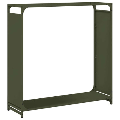 Firewood Rack Olive Green 90x28x90 cm Cold-rolled steel
