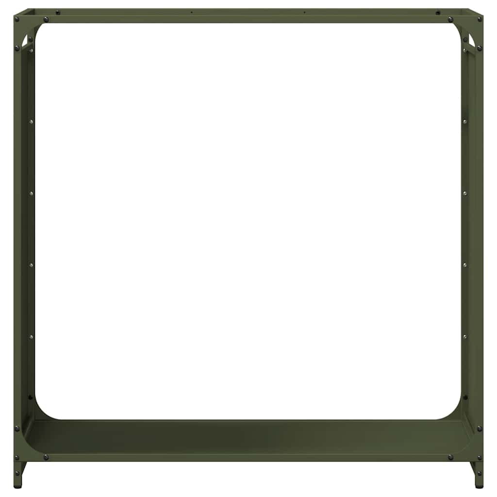 Firewood Rack Olive Green 90x28x90 cm Cold-rolled steel