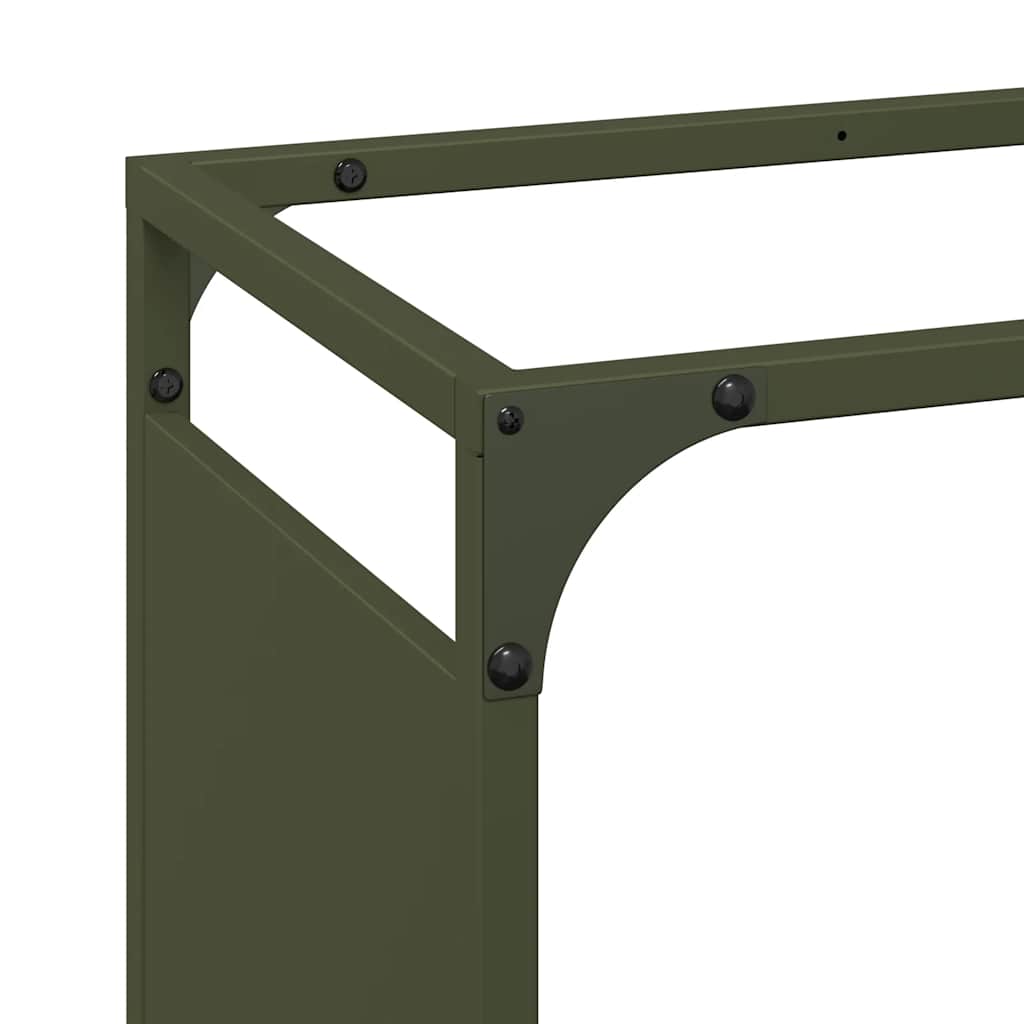 Firewood Rack Olive Green 90x28x90 cm Cold-rolled steel