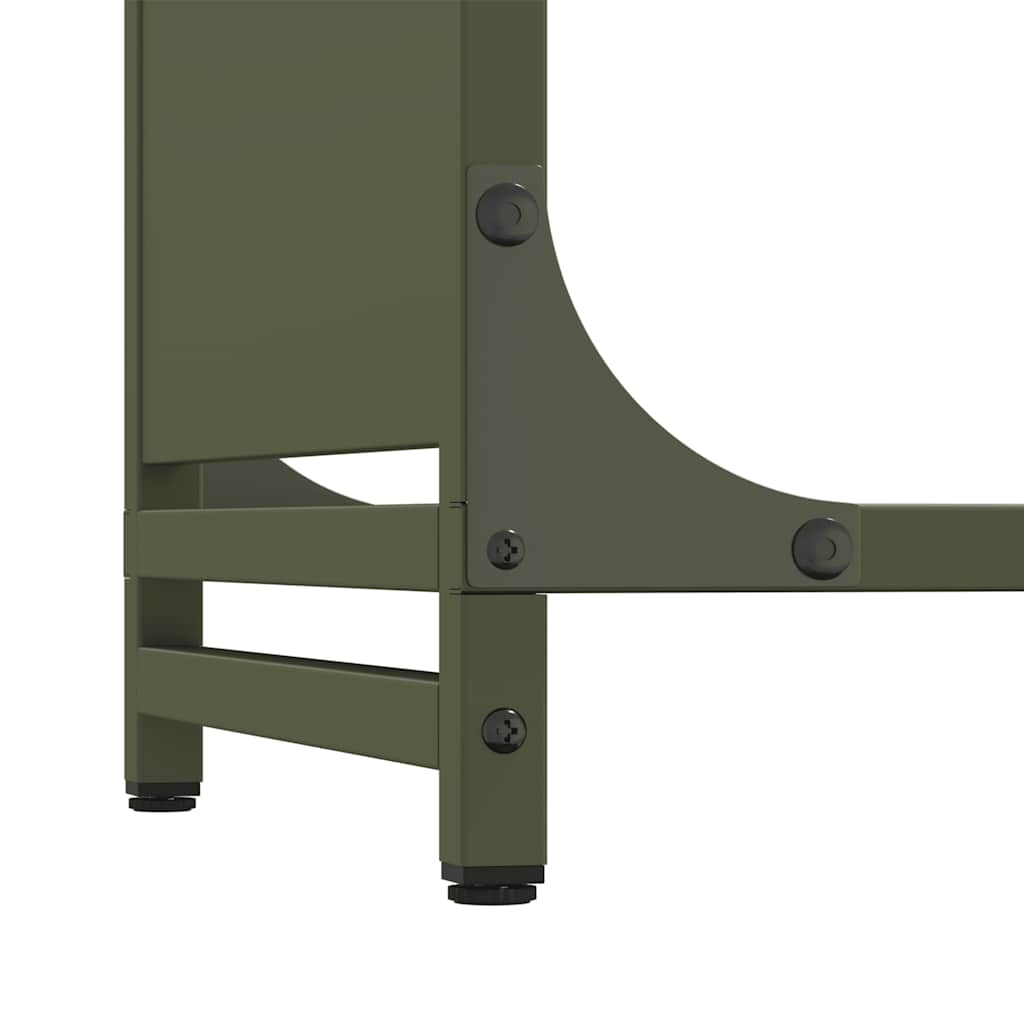 Firewood Rack Olive Green 90x28x90 cm Cold-rolled steel