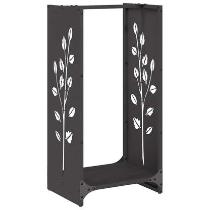 Firewood Rack Black 40x30x80 cm Cold-rolled steel