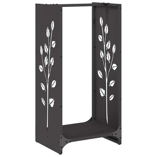 Firewood Rack Black 40x30x80 cm Cold-rolled steel