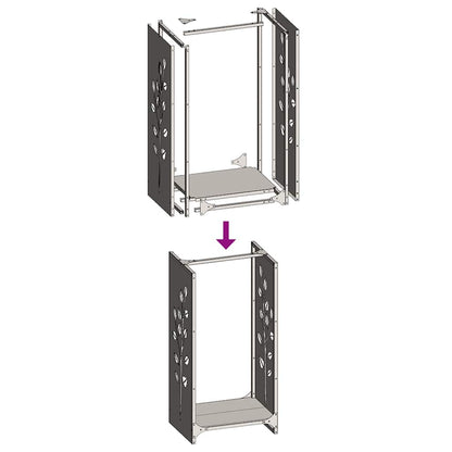 Firewood Rack Black 40x30x80 cm Cold-rolled steel