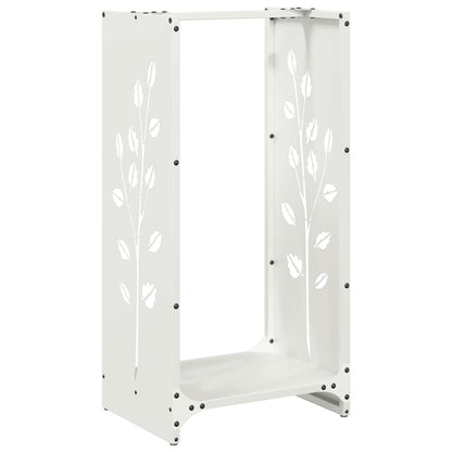 Firewood Rack White 40x30x80 cm Cold-rolled steel