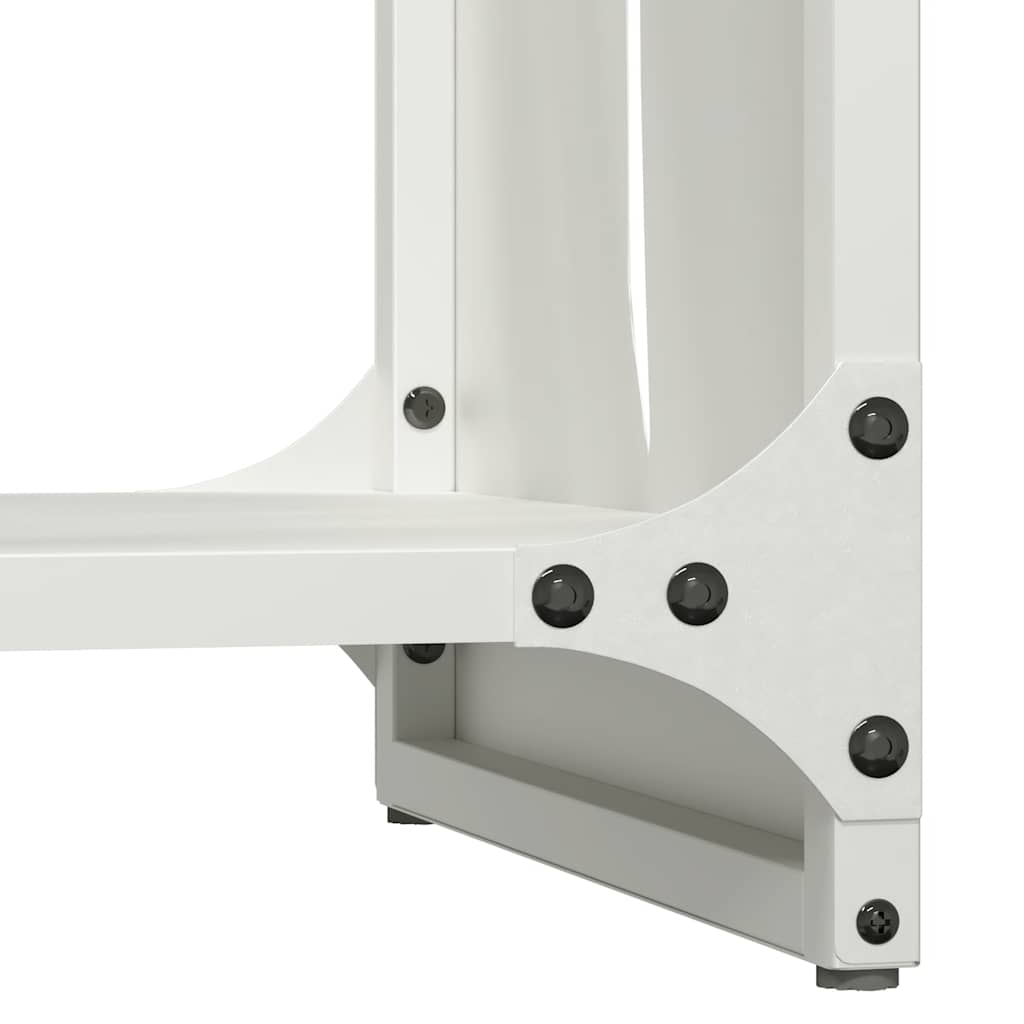 Firewood Rack White 40x30x80 cm Cold-rolled steel