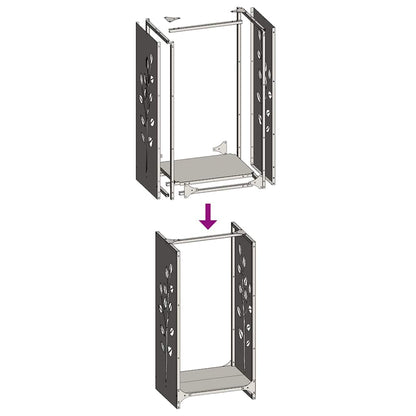 Firewood Rack 40x30x80 cm Stainless Steel