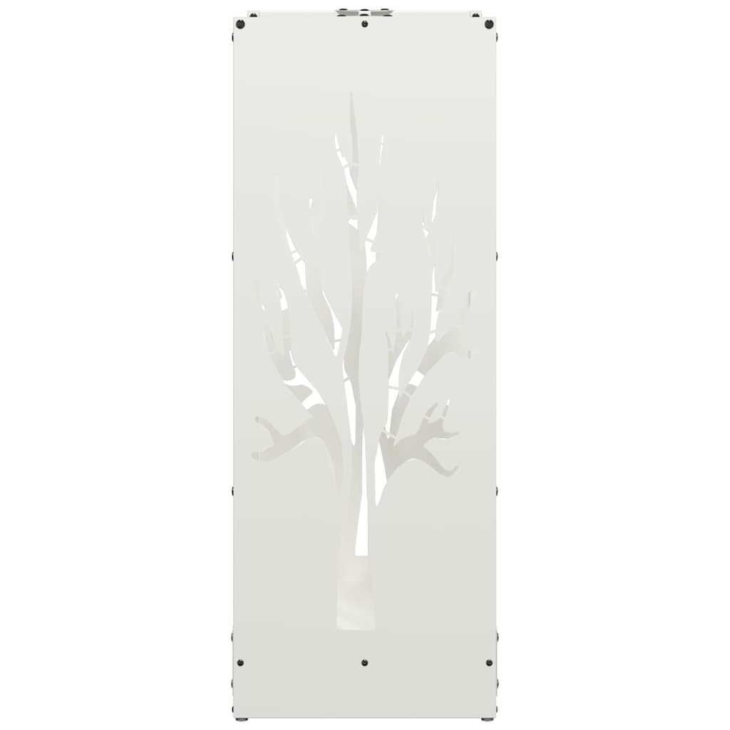 Firewood Rack White 40x30x80 cm Cold-rolled steel