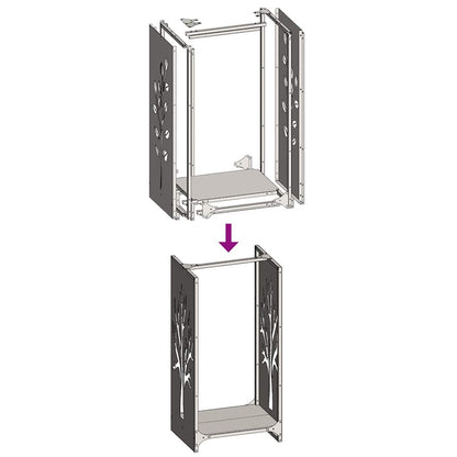 Firewood Rack Anthracite 40x30x80 cm Cold-rolled steel