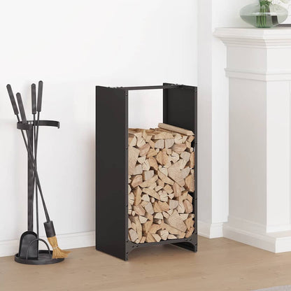 Firewood Rack Black 40x30x80 cm Cold-rolled steel