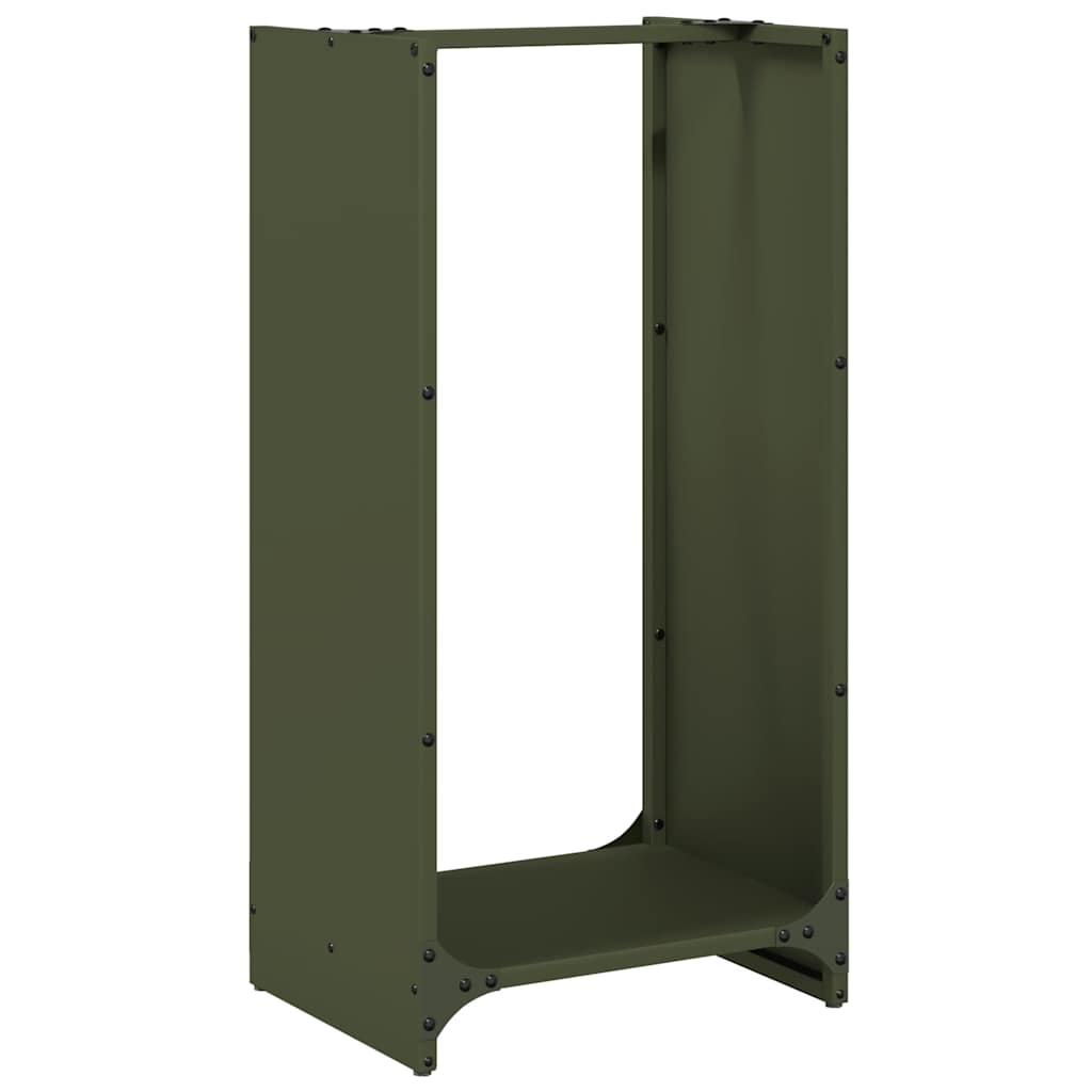 Firewood Rack Olive Green 40x30x80 cm Cold-rolled steel