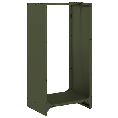 Firewood Rack Olive Green 40x30x80 cm Cold-rolled steel