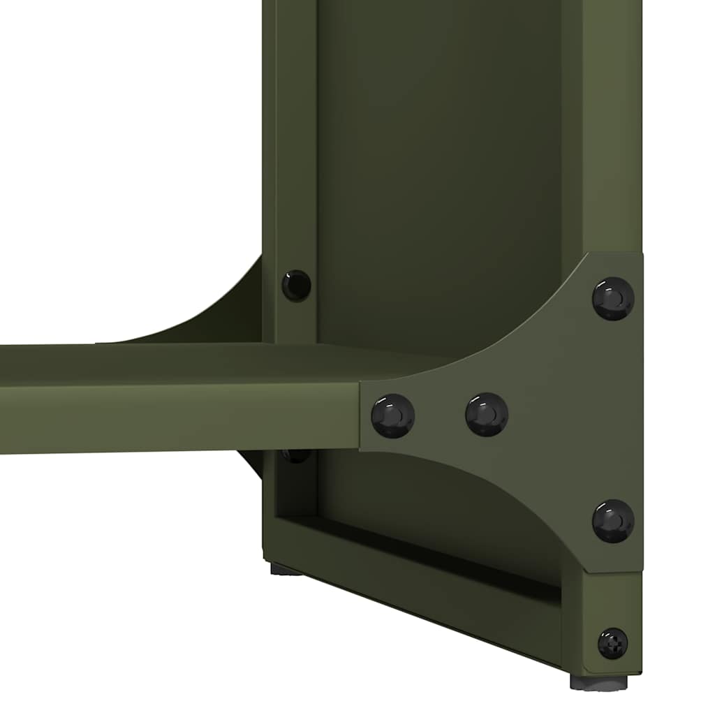 Firewood Rack Olive Green 40x30x80 cm Cold-rolled steel
