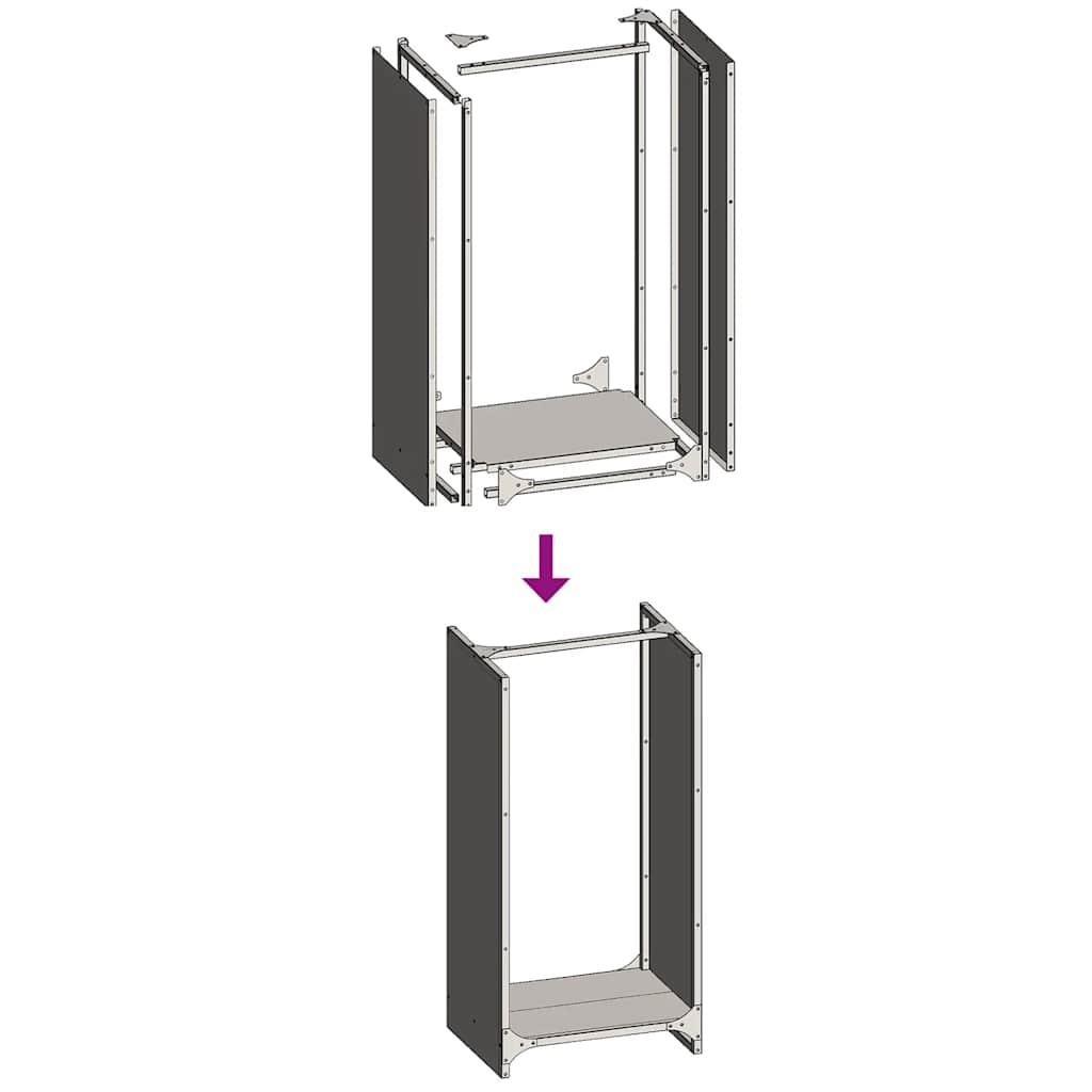 Firewood Rack Olive Green 40x30x80 cm Cold-rolled steel