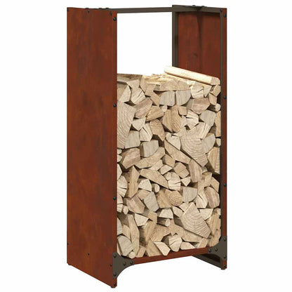 Firewood Rack 40x30x80 cm Weathering Steel