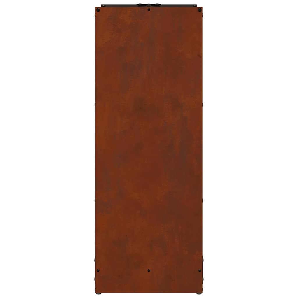 Firewood Rack 40x30x80 cm Weathering Steel
