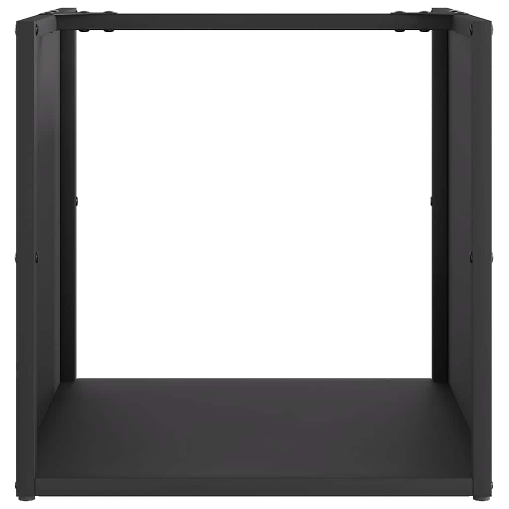 Firewood Rack Black 40x40x40 cm Cold-rolled steel