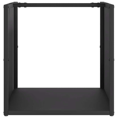 Firewood Rack Black 40x40x40 cm Cold-rolled steel