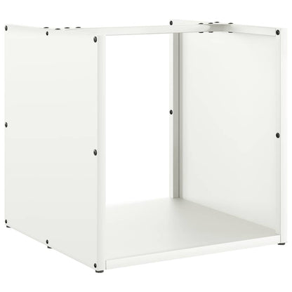 Firewood Rack White 40x40x40 cm Cold-rolled steel