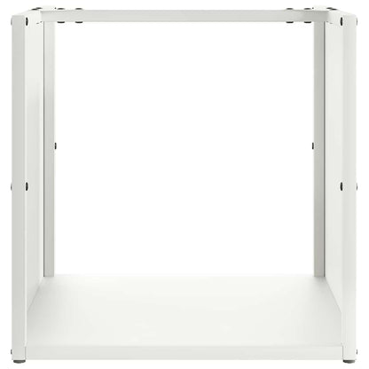 Firewood Rack White 40x40x40 cm Cold-rolled steel