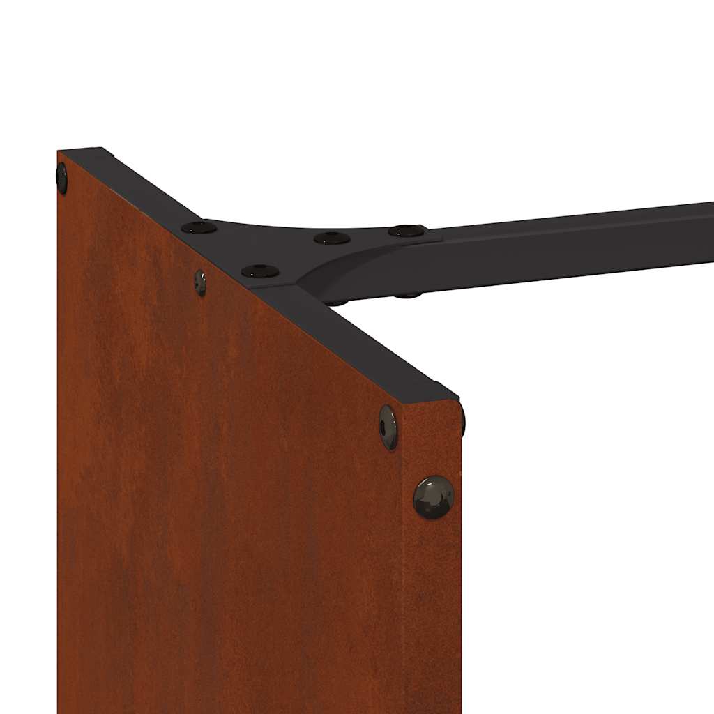 Firewood Rack 40x40x40 cm Weathering Steel