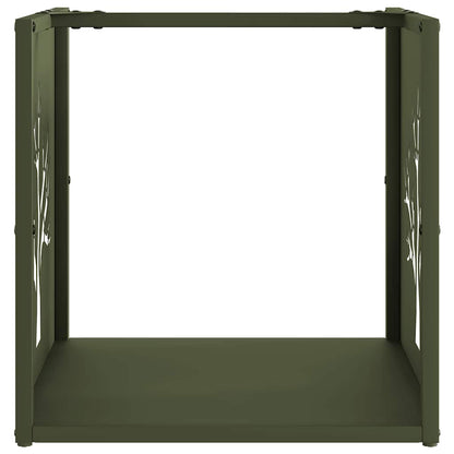 Firewood Rack Olive Green 40x40x40 cm Cold-rolled steel