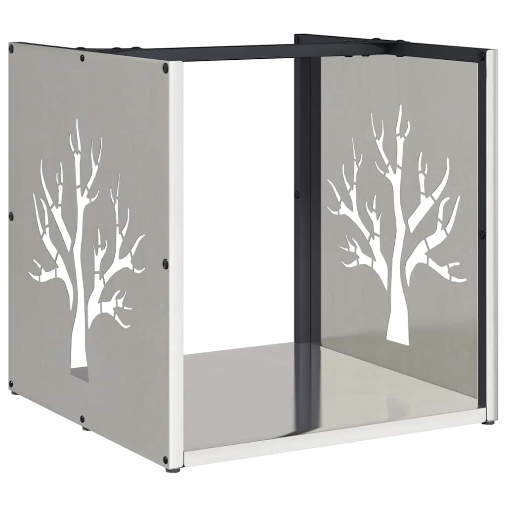 Firewood Rack 40x40x40 cm Stainless Steel