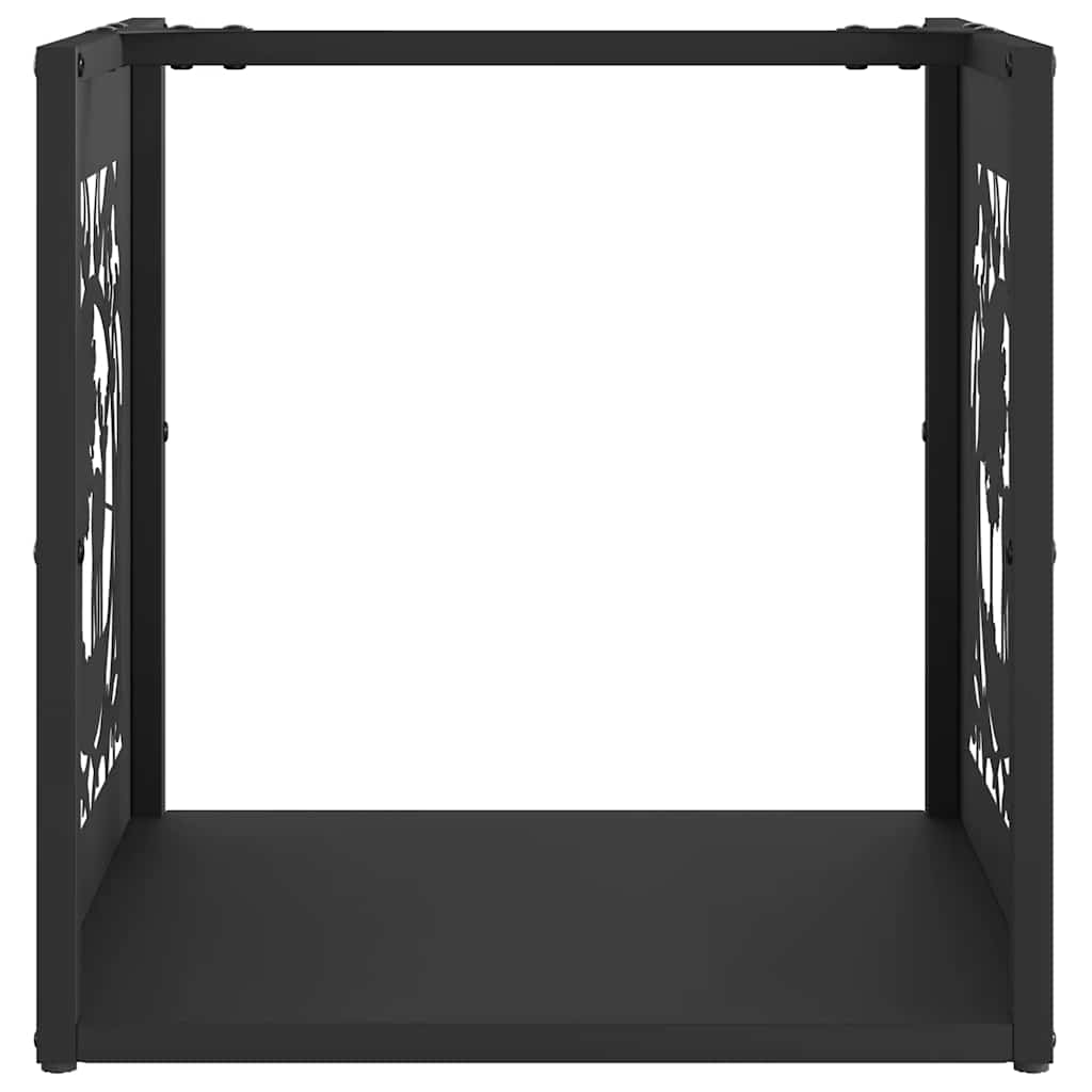 Firewood Rack Black 40x40x40 cm Cold-rolled steel