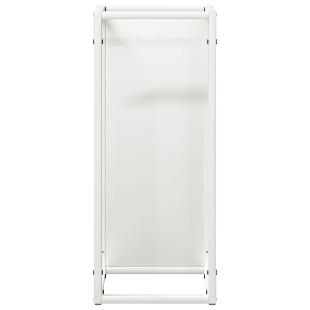 Firewood Rack White 25x25x60 cm Cold-rolled steel