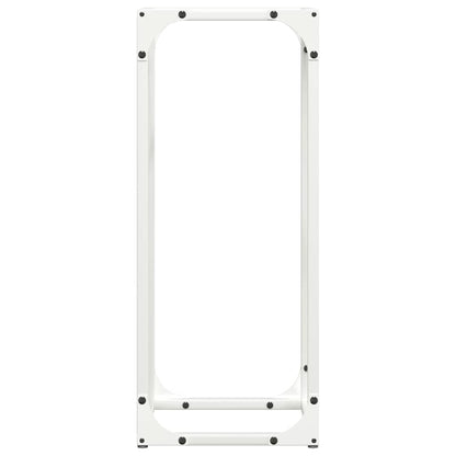 Firewood Rack White 25x25x60 cm Cold-rolled steel