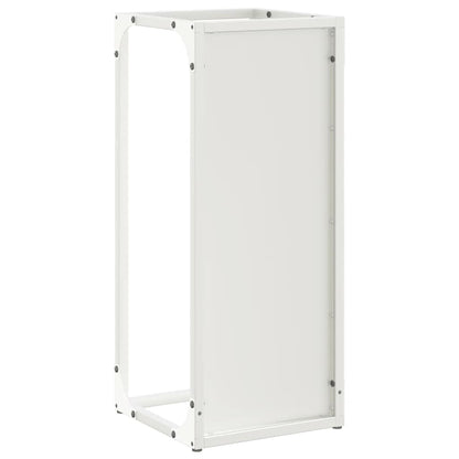 Firewood Rack White 25x25x60 cm Cold-rolled steel