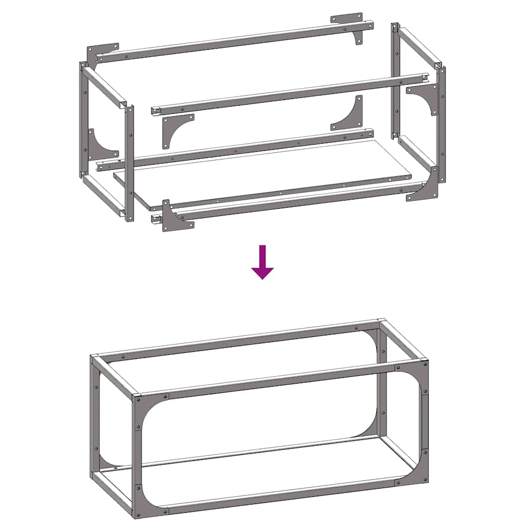 Firewood Rack White 25x25x60 cm Cold-rolled steel