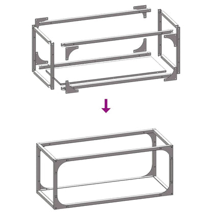 Firewood Rack White 25x25x60 cm Cold-rolled steel