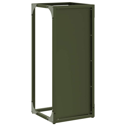 Firewood Rack Olive Green 25x25x60 cm Cold-rolled steel