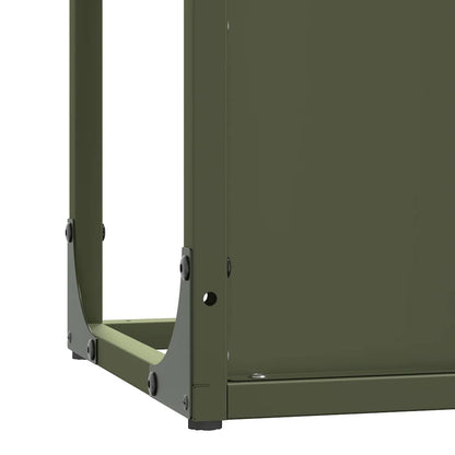Firewood Rack Olive Green 25x25x60 cm Cold-rolled steel