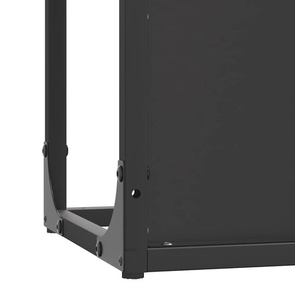Firewood Rack Black 25x25x80 cm Cold-rolled steel